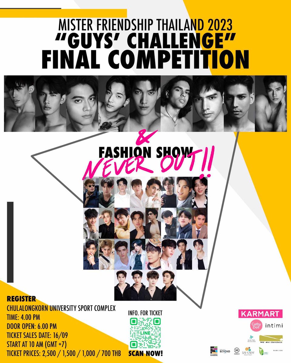 KajbhundittJNFC's tweet photo. ✨ Mister Friendship Guy's Challenge Thailand

23 ตุลา อย่าไปไหนไกล !!

พบกับกับแฟชันโชว์จาก 30 พระเอก ทั้งหน้าคุ้นและไม่คุ้น (แต่หล่อโฮก)

เปิดขายบัตร  วันที่ 16 ก.ย. 66 เวลา 9:00 น.

รายละเอียดเพิ่มเติมที่ https://t.co/sCIw4PUwrc

#kajbhunditt_JN #kajbhunditt #จูเนียร์กาจบัณฑิต https://t.co/RkPKMMAlhP