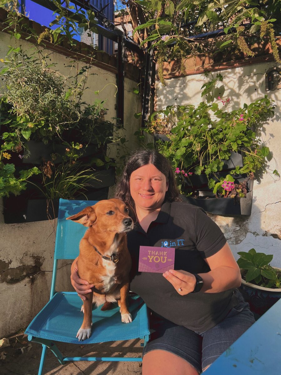 Surprising our winner with a heartfelt 'Thank You' gift card! ☀️ Our boss and her furry friend are soaking up the sun as a token of appreciation. Gratitude in every ray! 🐾💼 #ClientAppreciation #ThankYouGift #BrightenTheirDay'