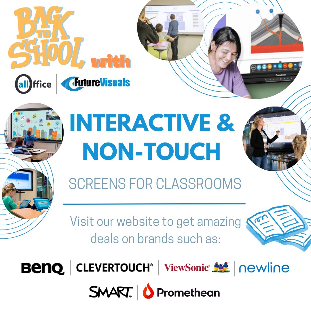 AllOffice1's tweet image. Did you know we work with numerous top of the range brands in the digital industry?💻

Our full range of interactive screens are durable, high quality &amp;amp; fit for any classroom!📏

Shop the range: 
futurevisuals.co.uk/product-catego… 

#Interactivescreen #Educationallearning #Classroomdisplay