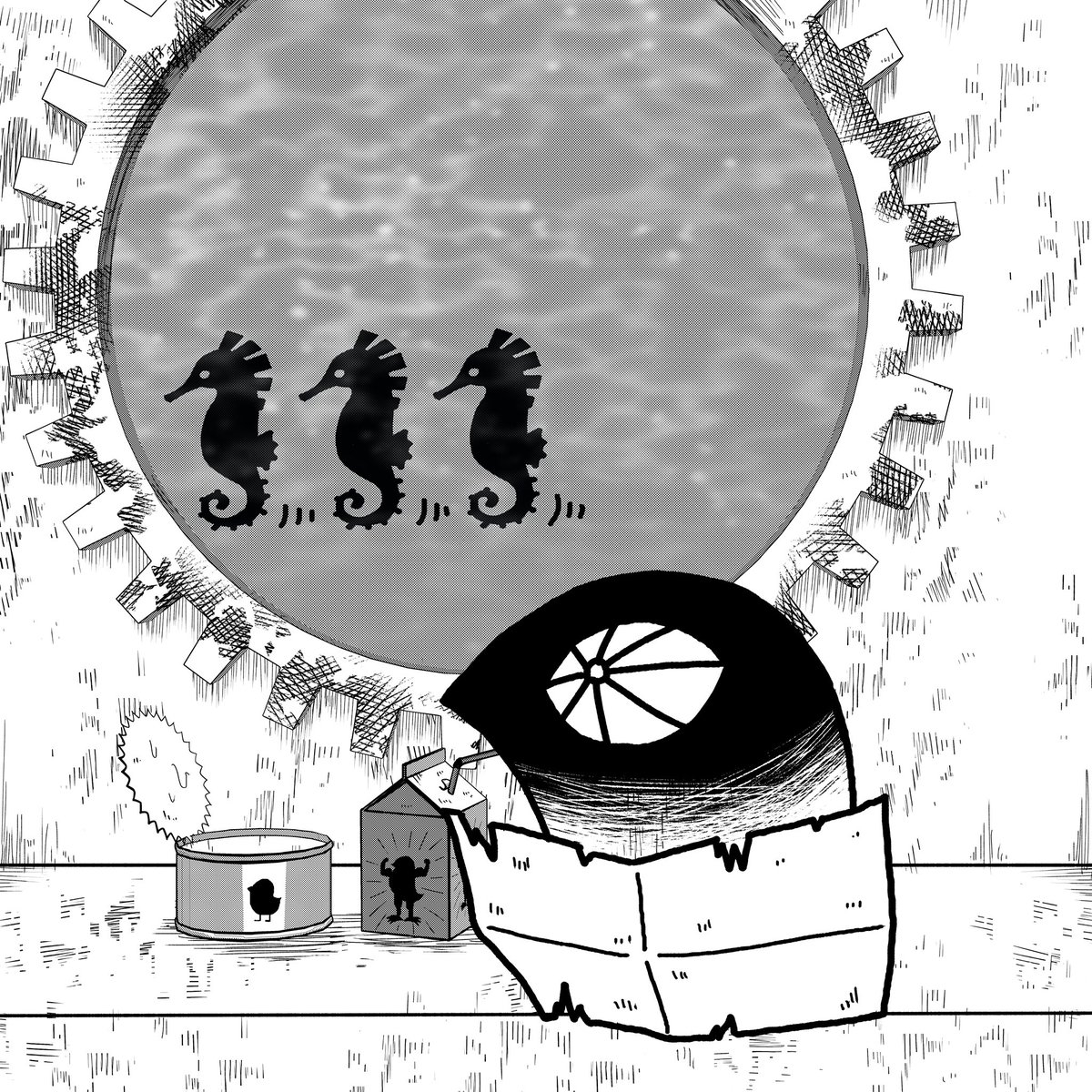 この海域には変な泳ぎをする魚がいるらしい
#ENNEAD
#ホルセト 