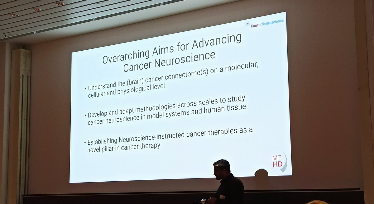 Sam_Brains's tweet photo. Very inspiring talk from @VarunVenkatara2 ! 
A big honour to hear about the cutting-edge advancements in #CancerNeuroscience at 2023 ZNZ Symposium @ETH. https://t.co/spOJ8NdL2k