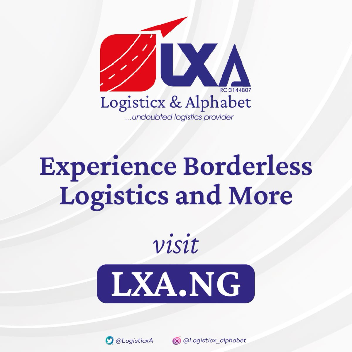 LogisticxA's tweet photo. Logistics is about making the impossible seem normal. 
At Lxa; we ensure the transportation of your products from the pick up point down to their destination is a smooth and hitch free one; whether local, interstate or over the seas. 
Visit https://t.co/l9kYfAPcHp for more info https://t.co/Q6IV3M0LBb