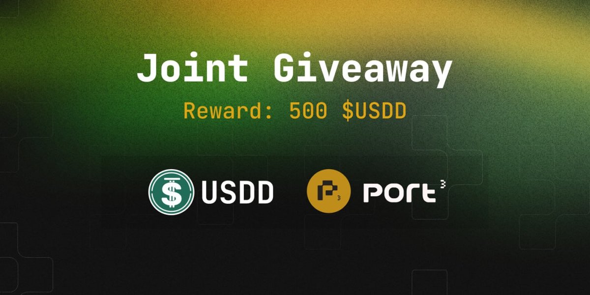 Port3Network's tweet image. 🔥@usddio is the first over-collateralized #decentralized #StableCoin.

🎉 To mark the #Port3 and #USDD collaboration, we're hosting an exciting joint #giveaway.

🎁 500 #USDD up for grabs
soquest.xyz/space/usdd/cam…