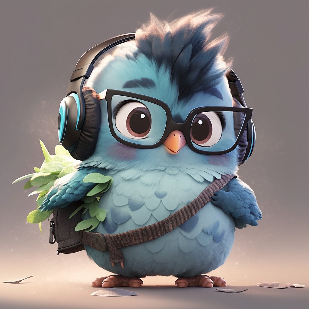 🐦🎧 Our Chibi Bird: Stylish glasses, a backpack, and tunes on headphones. It's cuteness meets tech-coolness!
#ChibiBird #TechSavvyCutie #AdorableCompanion #ChibiGlasses #BackpackBird #HeadphonesOn #ChibiFashion #ChibiStyle #ChibiAdoration #ChibiCoolness #BirdLover #CuteFeathers
