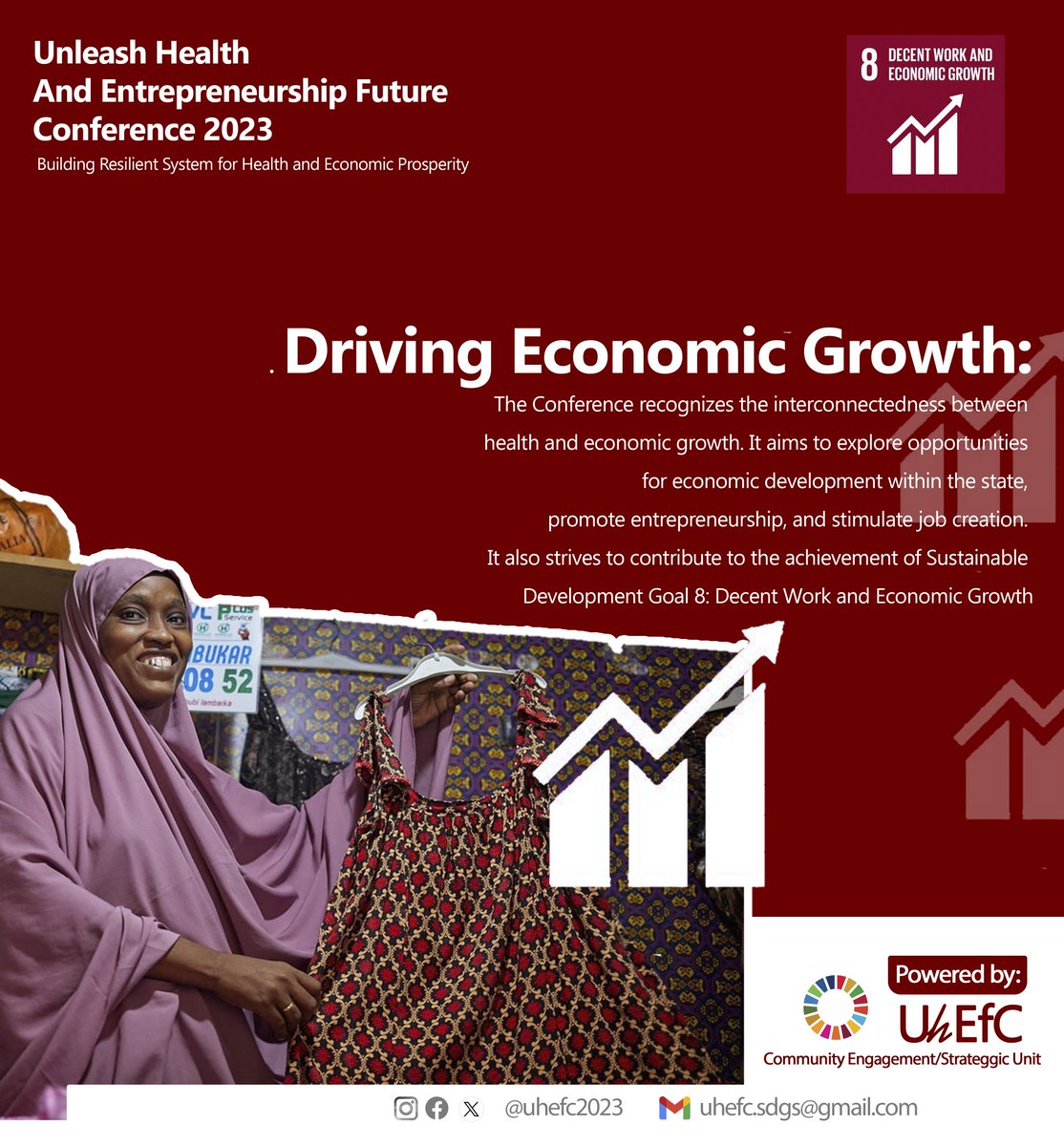 Khadijahib38859's tweet photo. Shaping Tomorrow's Economy:- At UhEfC2023, we're exploring new avenues for
economic development in healthcare. Join us in driving growth and making an impact! 💼📊 #UhEfC2023
#SDGs #EconomicGrowth #Entrepreneurship #ChangeMake https://t.co/Gf2bbDr89j