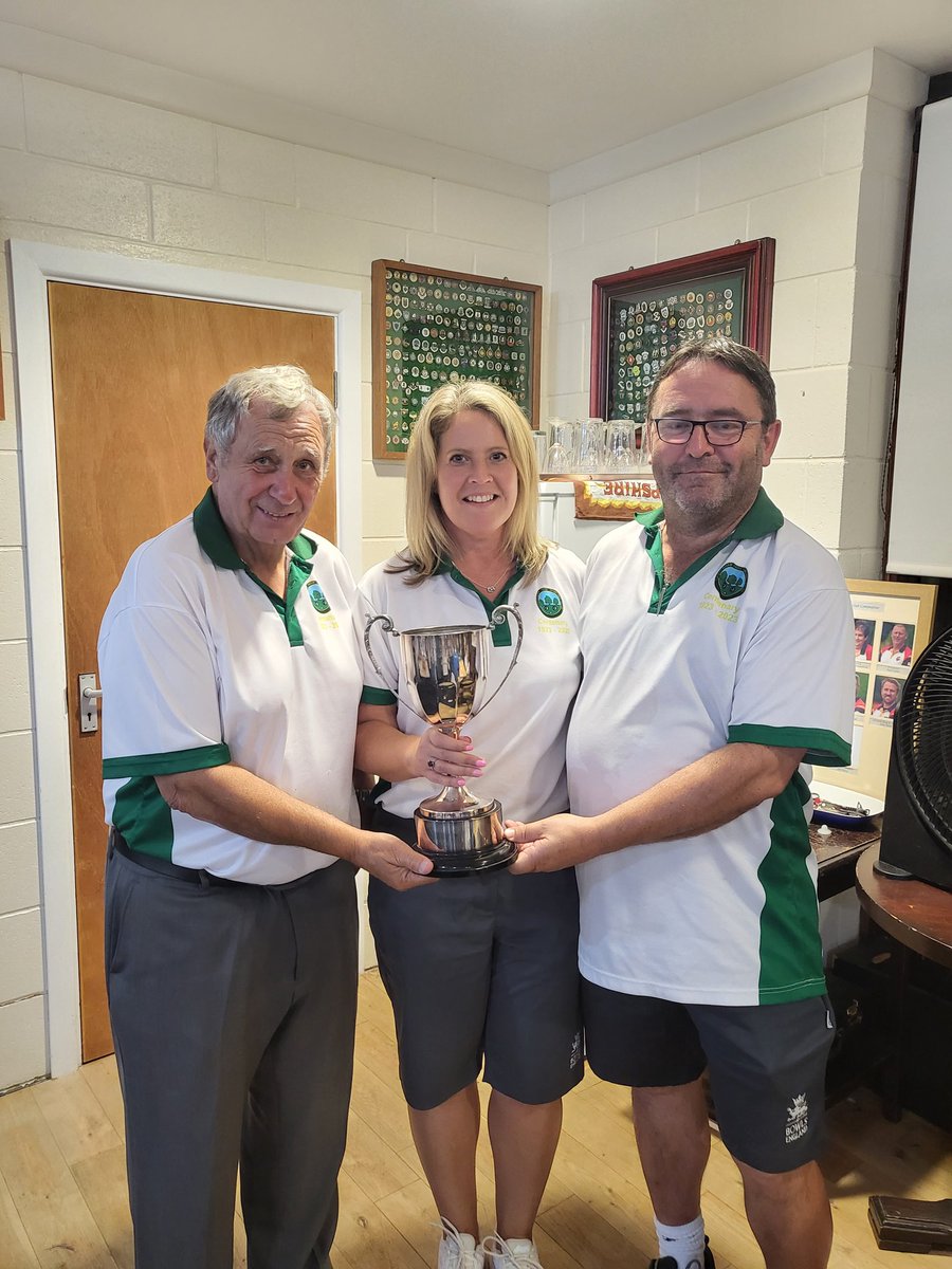 Last night, we won a trophy that we've been trying to win for 18 years. It's always gone to our noisy neighbours Chippenham Town or North Wilts (we love both teams btw) but, we did it and in our centenary year aswell. We are absolutely over the moon! #upthepark #lawnbowls