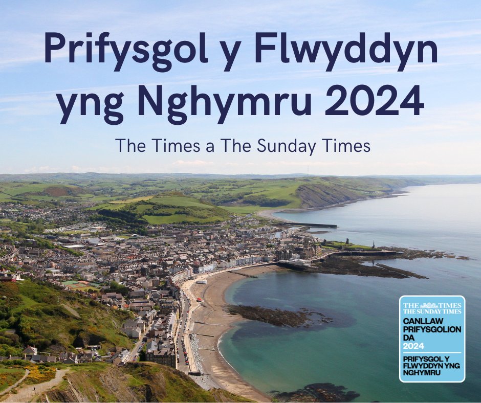 Prifysgol Aberystwyth (@prifysgol_aber) on Twitter photo 🏆 Prifysgol y Flwyddyn yng Nghymru 2024 🏆
🎉 Rydym yn hynod o falch o gyhoeddi fod Aberystwyth wedi’i henwi'n Brifysgol y Flwyddyn yng Nghymru ar gyfer 2024 gan The Times a The Sunday Times.
👉 Darllenwch y stori lawn: bit.ly/48emaG9 🏆 Prifysgol y Flwyddyn yng Nghymru 2024 🏆
🎉 Rydym yn hynod o falch o gyhoeddi fod Aberystwyth wedi’i henwi'n Brifysgol y Flwyddyn yng Nghymru ar gyfer 2024 gan The Times a The Sunday Times.
👉 Darllenwch y stori lawn: bit.ly/48emaG9