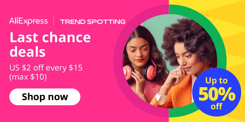 Trend Spotting is coming🔥🔥🔥 Stay trendy & live fully Up to 50% off 🎉 🔍View more：aliexpress.com/gcp/300000938/… #AliExpress #TrendSpotting #newarrivals