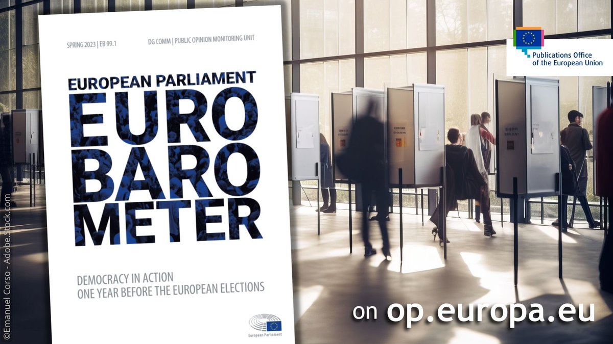 The European Parliament’s Spring 2023 Eurobarometer shows citizens’ strong support for democracy and a high awareness of the upcoming #EU2024 elections. Read more: europa.eu/!B9GHGM

By <a href="/velascogon1/">Gonzalo Velasco Monasterio</a> <a href="/yasser_elkoura/">Yasser El Koura</a> <a href="/MonikAlpoegger/">Monika Alpoegger</a> et al.

#DemocracyDay2023 <a href="/EP_Democracy/">EUDS Committee Press</a>