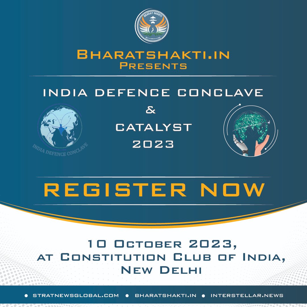 BharatShaktiBSI's tweet photo. Less than a month to go for India Defence Conclave &amp; Catalyst 2023...

Register now: https://t.co/jylWDc1wuM

@nitingokhale @neelanjana01 @CaptDKS @RRaviishankarr @skchatts @SuryaGangadha13 @s_jkr @amitabhprevi https://t.co/ldzYj9Oinm