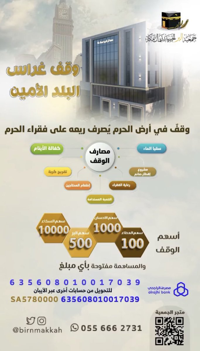 waqfycom's tweet photo. وقف غراس البلد الأمين 
التابع لـ جمعية البر الخيرية بشمال مكة
@birnmakkah https://t.co/PZIiV2QyfC