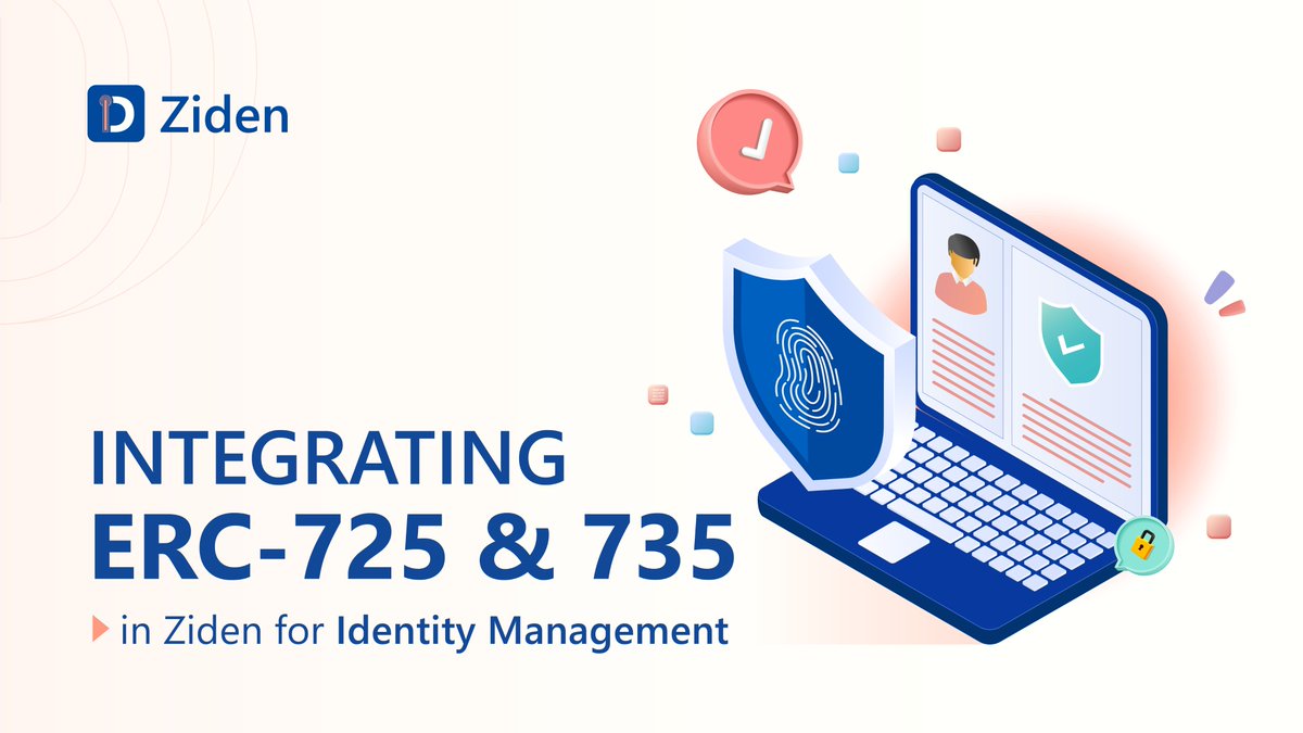 🎯INTEGRATING ERC-725 AND ERC-735 IN #ZIDEN FOR #IDENTITY MANAGEMENT

👉Check it out: blog.ziden.io/integrating-er…

👉You will be re-introduced to the concepts of #digital #ID and claims, then dive deeper into #ERC method with the focus on 2 outstanding standards — ERC-725 &amp; ERC-735.