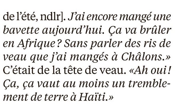 Bonjour @Fabien_Roussel : vos propos dans @libe ce matin s’apparentent à du déni. En plus d’être moralement condamnables au regard des effets sur les populations pauvres de la planète, ils transcrivent une méconnaissance crasse de faits scientifiques établis. Une formation ?