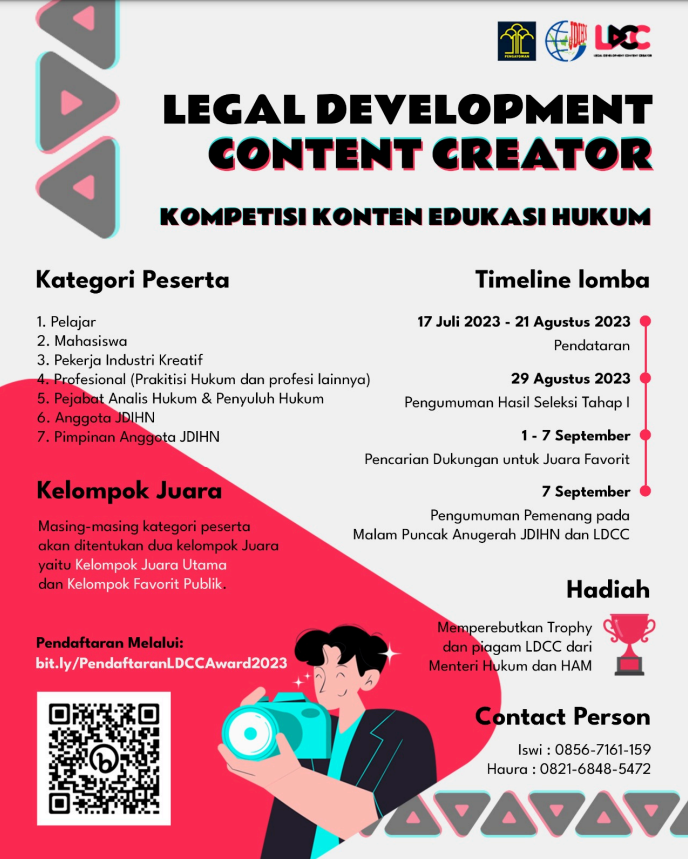 Mari dukung dan sukseskan Legal Development Content Creator yang diselenggarakan oleh BPHN Kemenkumham RI
@bphn_kumham @KementerianLHK @JDIHMarves <a href="/jdihkkp/">JDIH Kementerian Kelautan dan Perikanan</a> <a href="/JdihKementan/">JDIH Kementan</a>