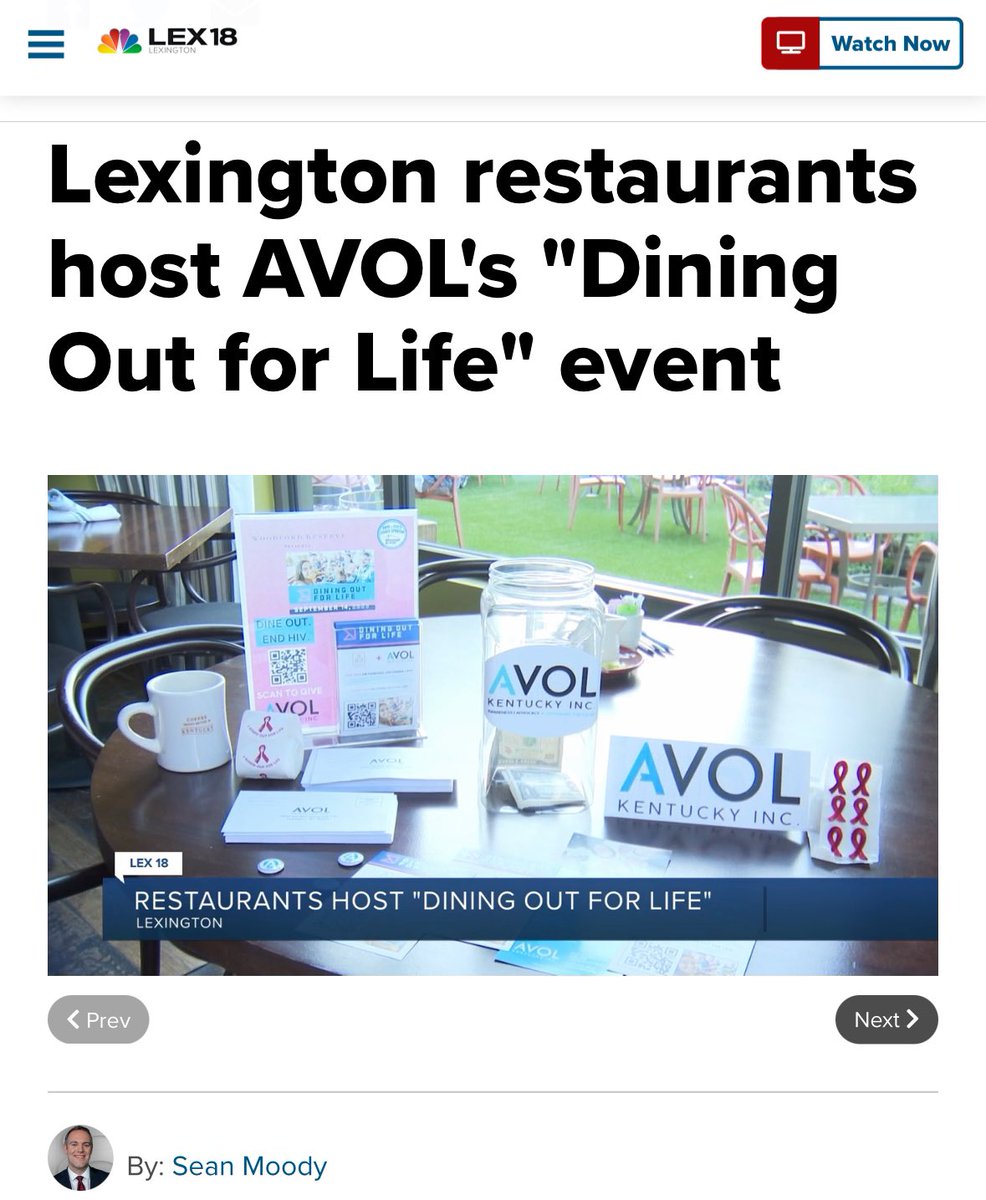 Mr_FrazierKY's tweet photo. Thanks so much to @SeanMoodyNews for covering our fabulous dinner party, #AVOLKY's #DineOutLex 

"We're hosting a dinner party. No one has to cook. No one has to do dishes. I'm not cooking, so you know it's good food!" said Michael Frazier, a volunteer and ambassador for @AVOLKY.

Honeywood here in The Summit is one of more than 50 restaurants across Lexington participating in AVOL's Dining Out for Life. These restaurants donate at least 25% of sales today to AVOL, whose mission is to #endHIV.

https://t.co/GXiZLpFUZA