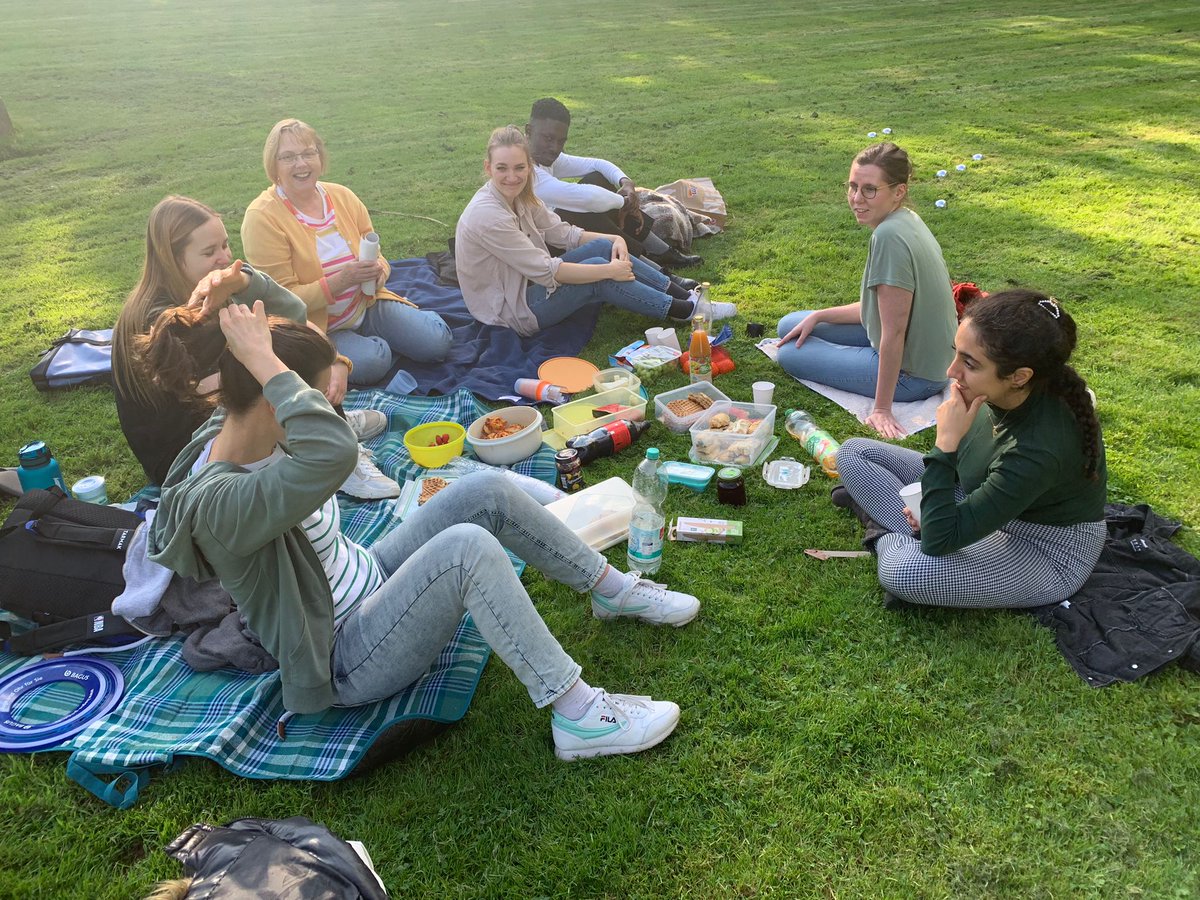 Schwarzer_Lab's tweet photo. About yesterdays lab retreat! 
Great people, great food and an awesome Frisbee and Boule game!

#retreat #virology #worklivebalance https://t.co/KcbQqamsgg