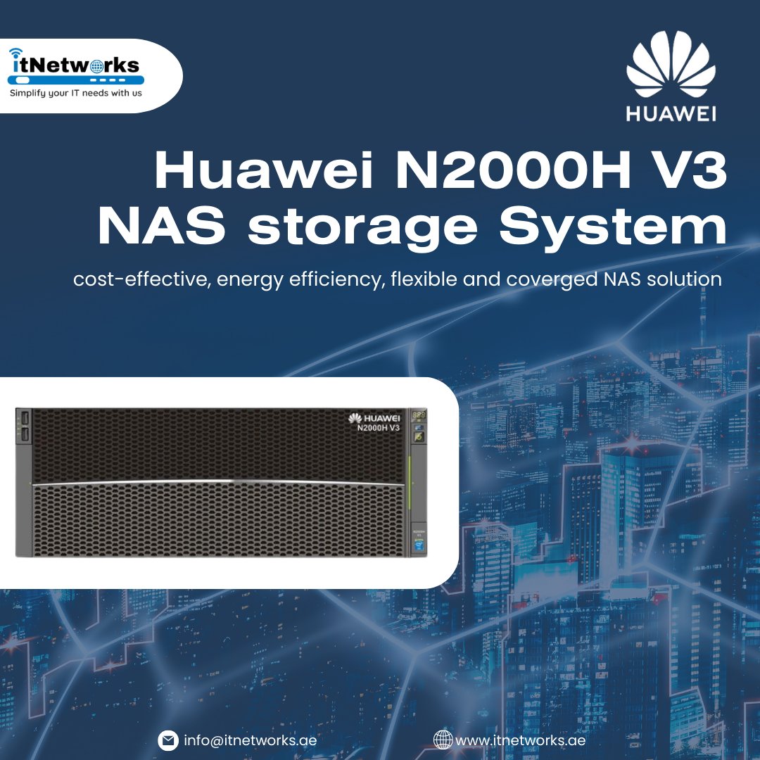 Elevate Your Storage Game with Huawei N2000H V3 NAS Storage System: Seamless, Scalable, and Secure!

Visit us:
itnetworks.ae
itnetworks.ae/huawei-n2000-v…...

#ITNetworks  #storage #NASstorage #NAS #HuaweiN2000HV3 #N2000HV3 #Storagesystem #Huawei #Dubai #Tehran #NASsolution