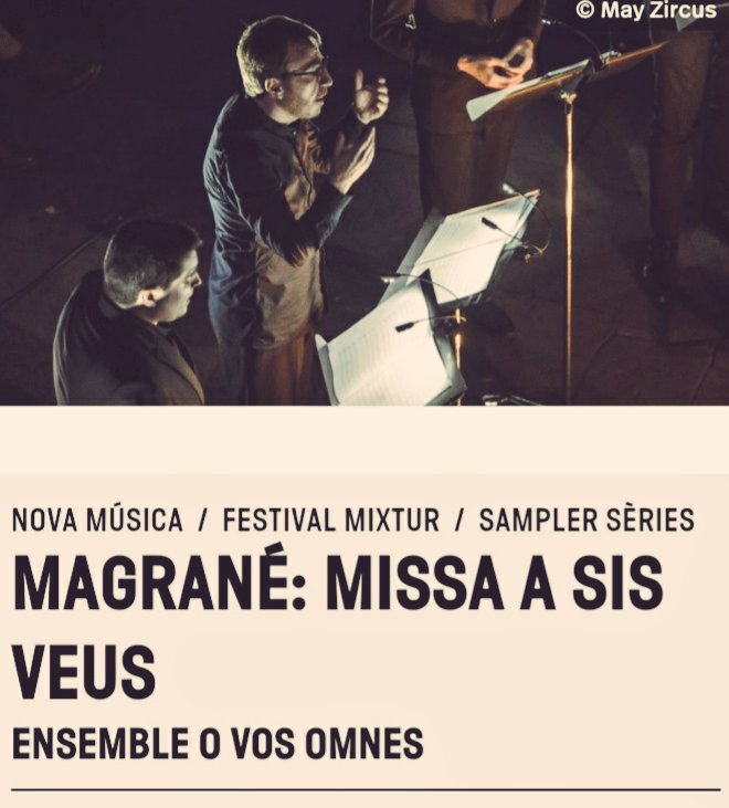 JoanMagrane's tweet photo. 📣🎶 D'aquí a un mes just heu de venir a @auditoribcn!
@EOVosOmnes, @xavier_pastrana
Sala Pau Casals, 19h
https://t.co/mdcW72Np6Z https://t.co/k8vwm6pMMs