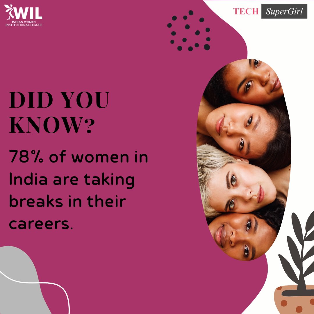 Techsupergirl's tweet photo. Did you know: 78% of women are taking career breaks, a reflection of the unique challenges they often face in the workforce.

#CareerBreaks #GenderGap #WorkforceChallenges #WomenAtWork #CareerBalance #ProfessionalJourney https://t.co/we4C17Ojm8