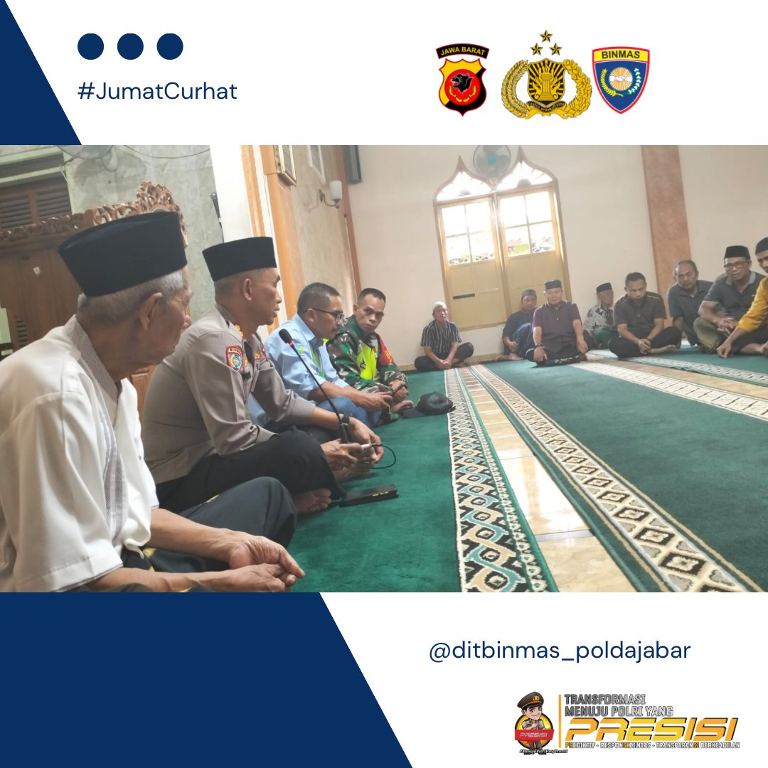 Ditbinmas Polda Jabar melaksanakn Jumat curhat di wilkum Polda Jabar