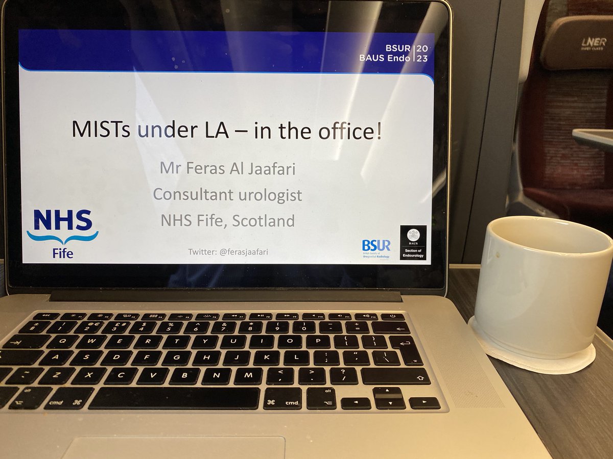 ferasjaafari's tweet photo. On the (rescheduled) train heading to Harrogate for the joint @BAUSendourology and @BSUroRad meeting ! Looking forward to give my talk on MISTs in the office setting ! #BSURENDO23 #BPH #LABPH @nhsfife https://t.co/YSOGvp214x