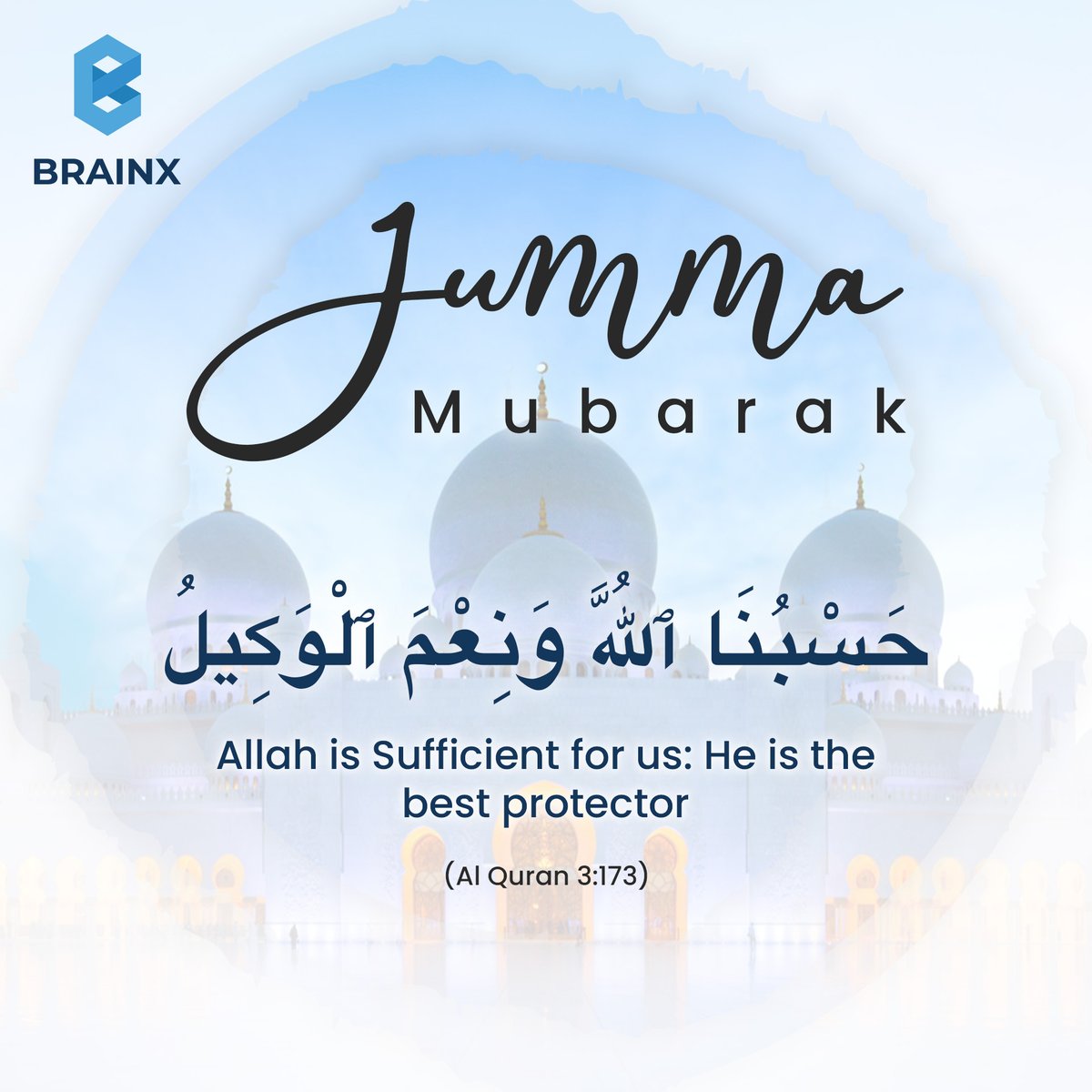 BrainXTechs's tweet photo. 𝙹𝚄𝙼𝙼𝙰𝙷 𝙼𝚄𝙱𝙰𝚁𝙰𝙺 𝙴𝚅𝙴𝚁𝚈𝙾𝙽𝙴!💙
#fridayvibes #fridayfeeling #fridaymotivation #jummahmubarak #jummahmubarakeveryone #jummah #BrainX #friday https://t.co/OgcIIWDNx4