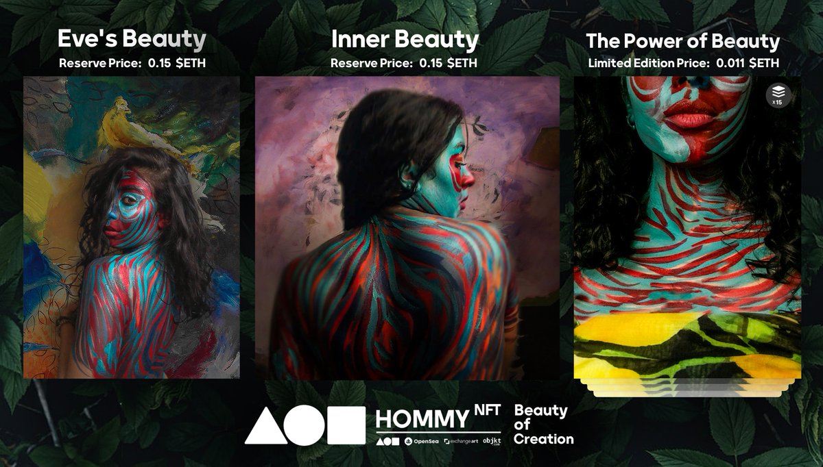 KazemiRashed's tweet photo. "Beauty of Creation" / Body Painting  @foundation

Woman is the most beautiful creature... 
beauty of painting next to her, gives power beyond creation... 
the collection will be the result of the beauty of a creature and color.
The characters is body painting and the background paintings was done by me.  

Inner Beauty [ 1/1 ▫️ 0.15 $ETH ]. 
Link: https://t.co/k9gBGZgAdC

Eve's Beauty [ 1/1 ▫️ 0.15 $ETH ]. 
Link: https://t.co/VBhwn5Qhgs

The Power of Beauty [ Limited Edition ▫️ 0.011 $ETH ]. Link: https://t.co/GQPixnj8iM

 #NFT #NFTCommunity #FoundationSold