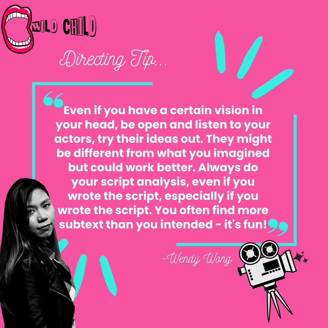 wearewildchild_'s tweet photo. YYASSSS 🥳 We’re back to share more love! This time from our #WildVision Directors with some tips & tricks on how to turn your vision into reality 😍😍😍
🎬Directing Tips🎬 #1 comes from the wonderful @wendywong_film 🙌 https://t.co/gWMcG9ZW7k