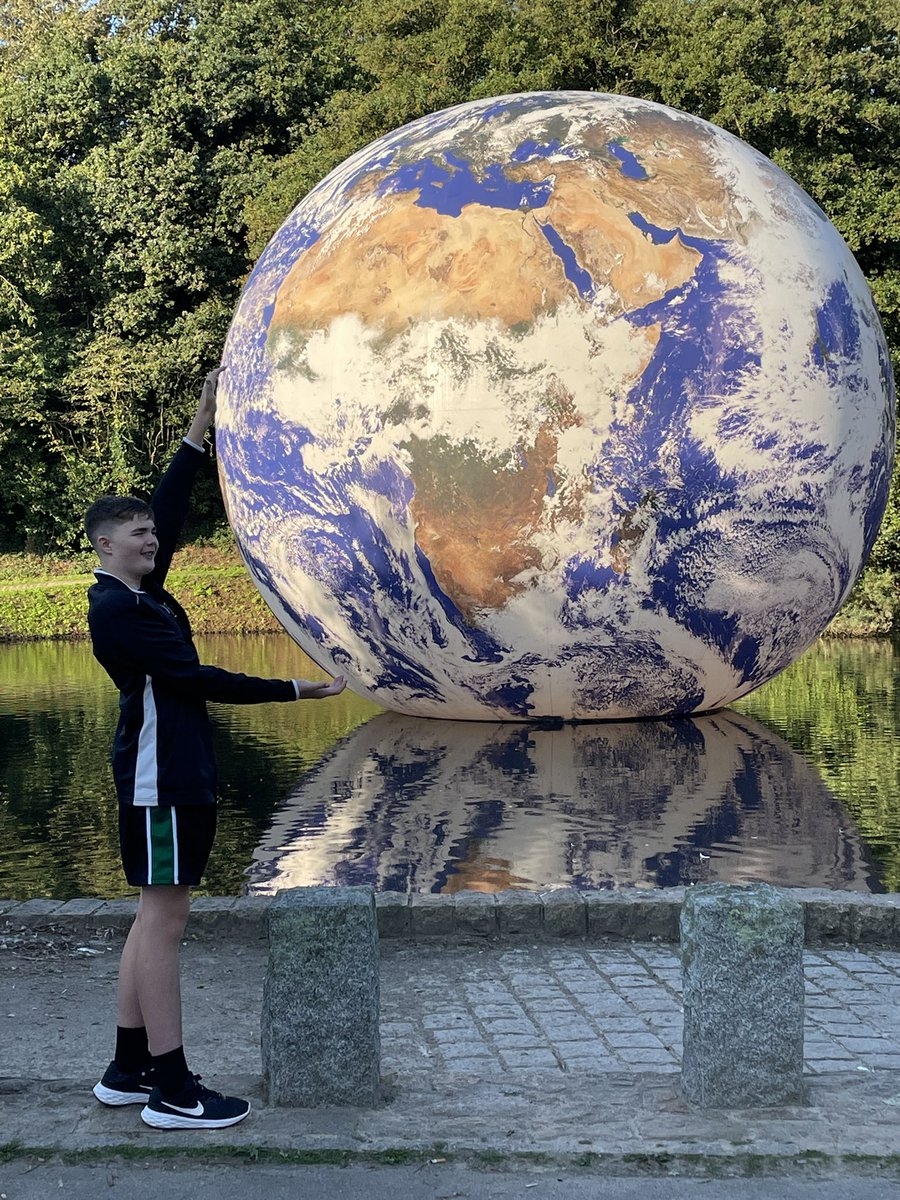 Angemundo's tweet photo. Keir actually has the world in his hands….so beautiful and peaceful xoxo #JerseyWater #FloatingEarth @JerseyWater @KeirWith xoxo https://t.co/WwXvMhlA0J