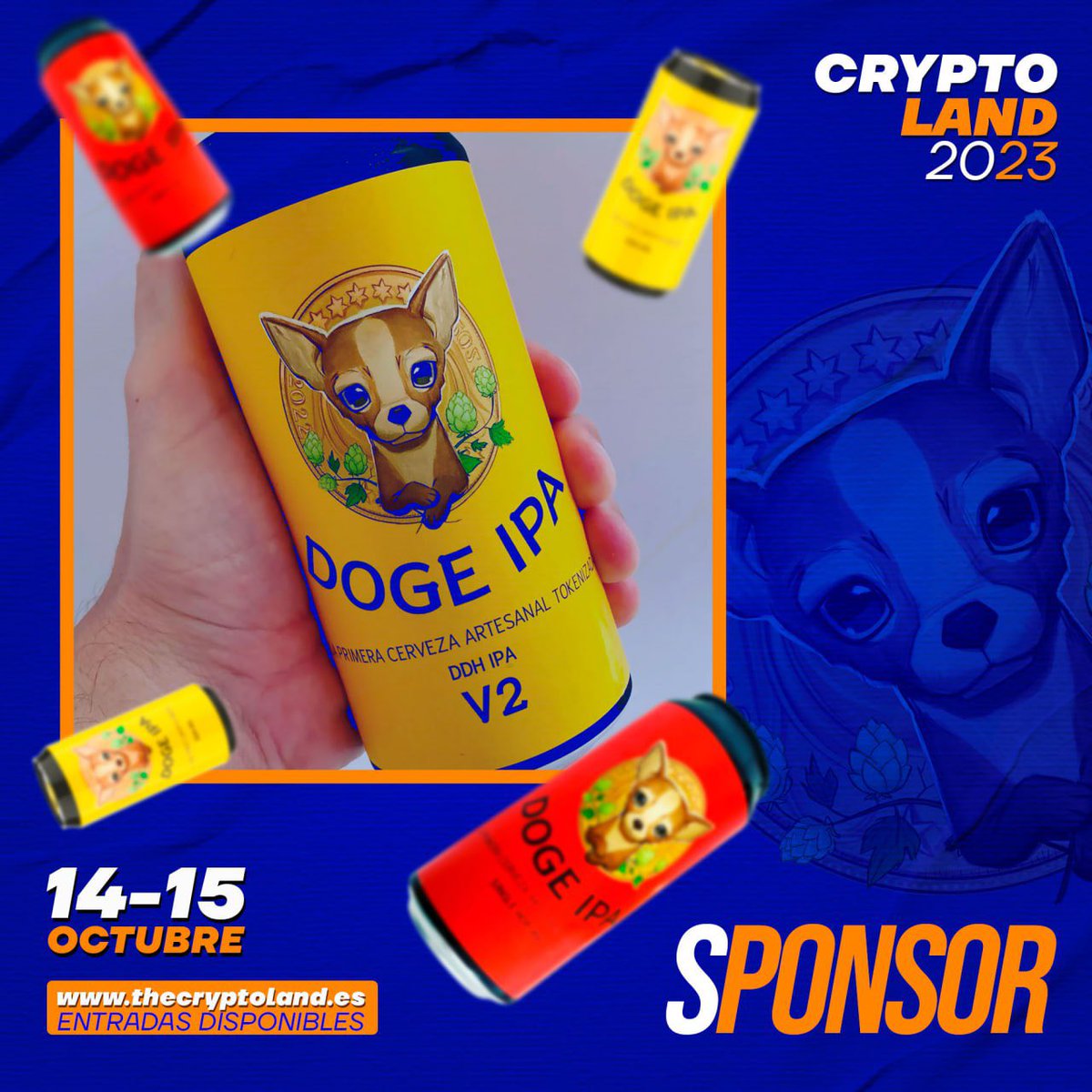¡NUEVO SPONSOR! 🍻

Esta vez tenemos con nosotros a los cracks de @dogeipa una start up que tiene como característica ser la primera cerveza artesanal tokenizada. 

En Cryptoland tendremos la suerte de que todos los asistentes podáis probarla y conocer a su maravilloso equipo.