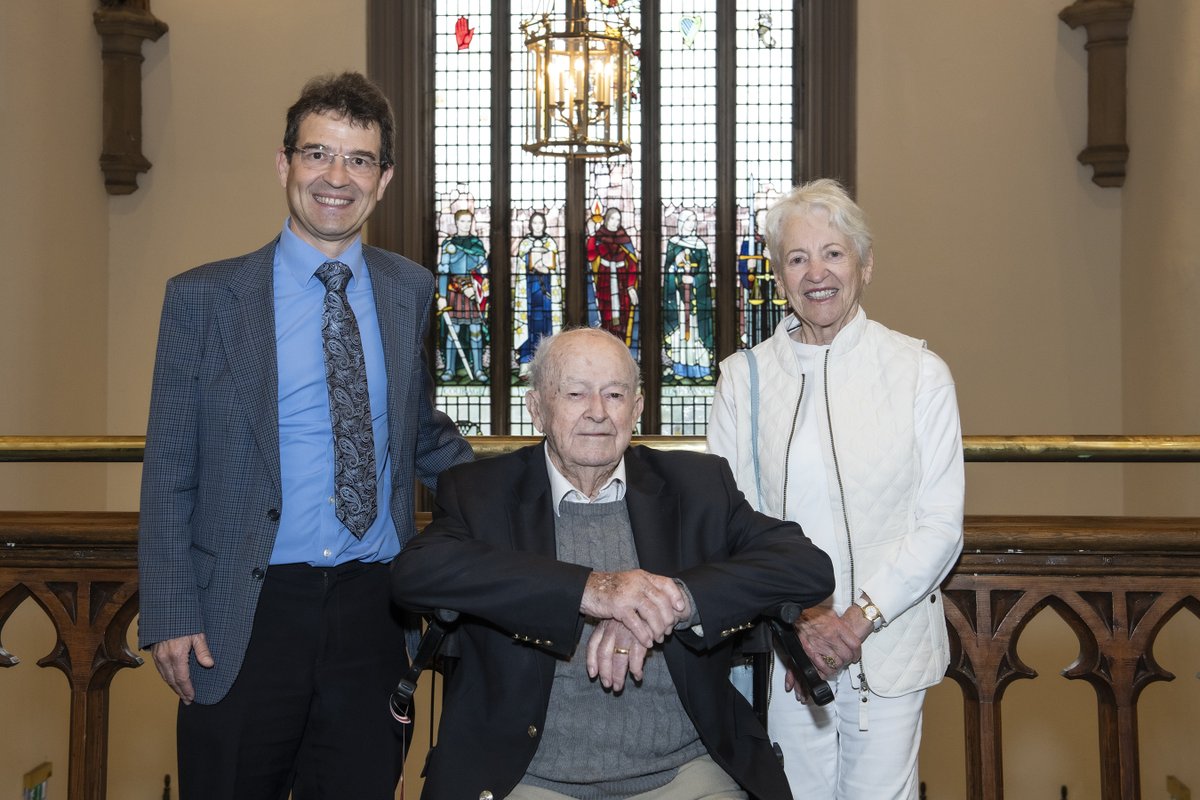 QUBelfast's tweet image. “I haven’t been back in 80 years! It feels wonderful to be here today.”

We were delighted to welcome a very special guest back to campus this week, when 98-year-old Ron Cox returned to Queen’s.

Mr Cox was sent for initial RAF officer cadet training with Queens University Air…