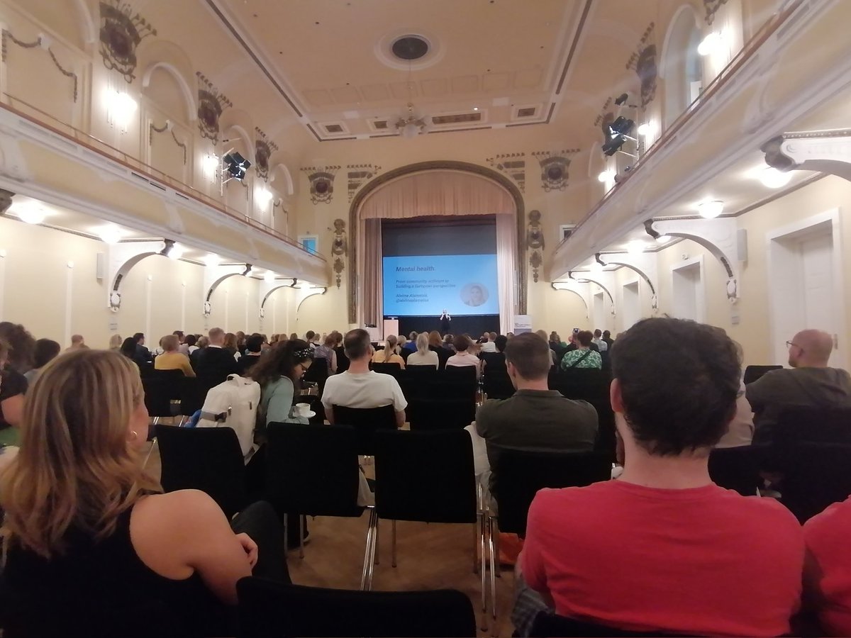 MEP Alviina Alametsä giving today's keynote on her experience and journey from community activism to promoting mental health in politics and society #ECMH2023