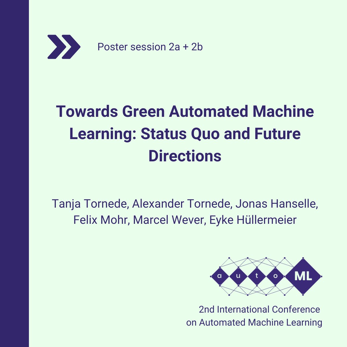 Today is the last chance to meet and discuss about #GreenAutoML🌳 with me or my great attending co-authors <a href="/ATornede/">Alexander Tornede</a>, @wever_marcel (online or offline) at #AutoML23 <a href="/automl_conf/">AutoML_conf</a> 🤓 Very much looking forward to the final day!
