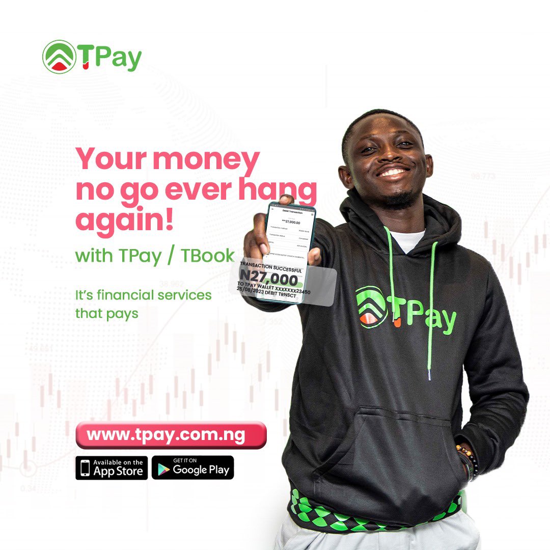 TPay_NG's tweet photo. Download Tbook now. Available on Google playstore &amp; Apple playstore.

#Tpay #Tbook #App #download #easylife https://t.co/YnomBfaazx