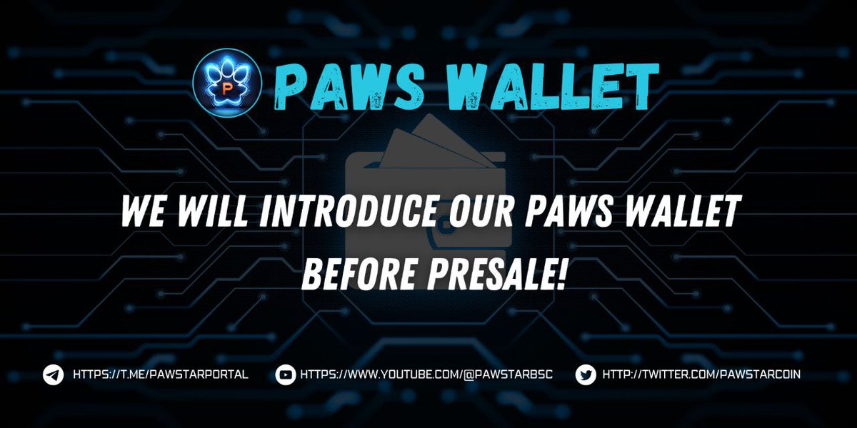 PawstarCoin's tweet photo. Good Morning , another update for you guys. Our #Pawswallet will be live BEFORE our presale ! I will continue to keep giving you guys updates as we go along. We are going to explode #PAWSTAR
#Bsc #bnb #bitcoin #binance #eth #blockchain #whitelist https://t.co/AxncA3svgB