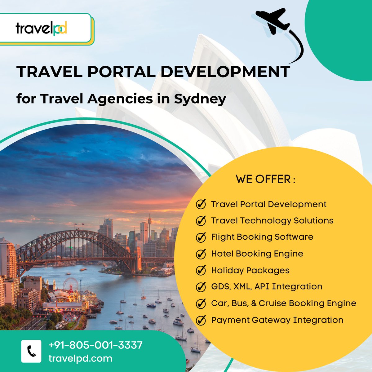travelpdcompany's tweet image. Looking to take your travel agency business in Sydney to the next level? with TravelPD's custom travel portal, you can unlock a world of opportunities for your travel agency.
Visit: travelpd.com
#travelportaldevelopmemt #traveltechnology #flightapi #hotelapi #sydney