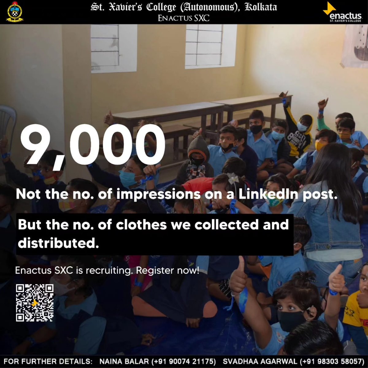 Enactus_sxc's tweet photo. At Enactus SXC, we prove that with small steps, we can make a huge difference in society.

With consistent sincere efforts, we can change the world, one village at a time.

Enactus SXC
Seeking Possibilities
Taking Action
Enabling Progress. https://t.co/XOTJD0vGMS