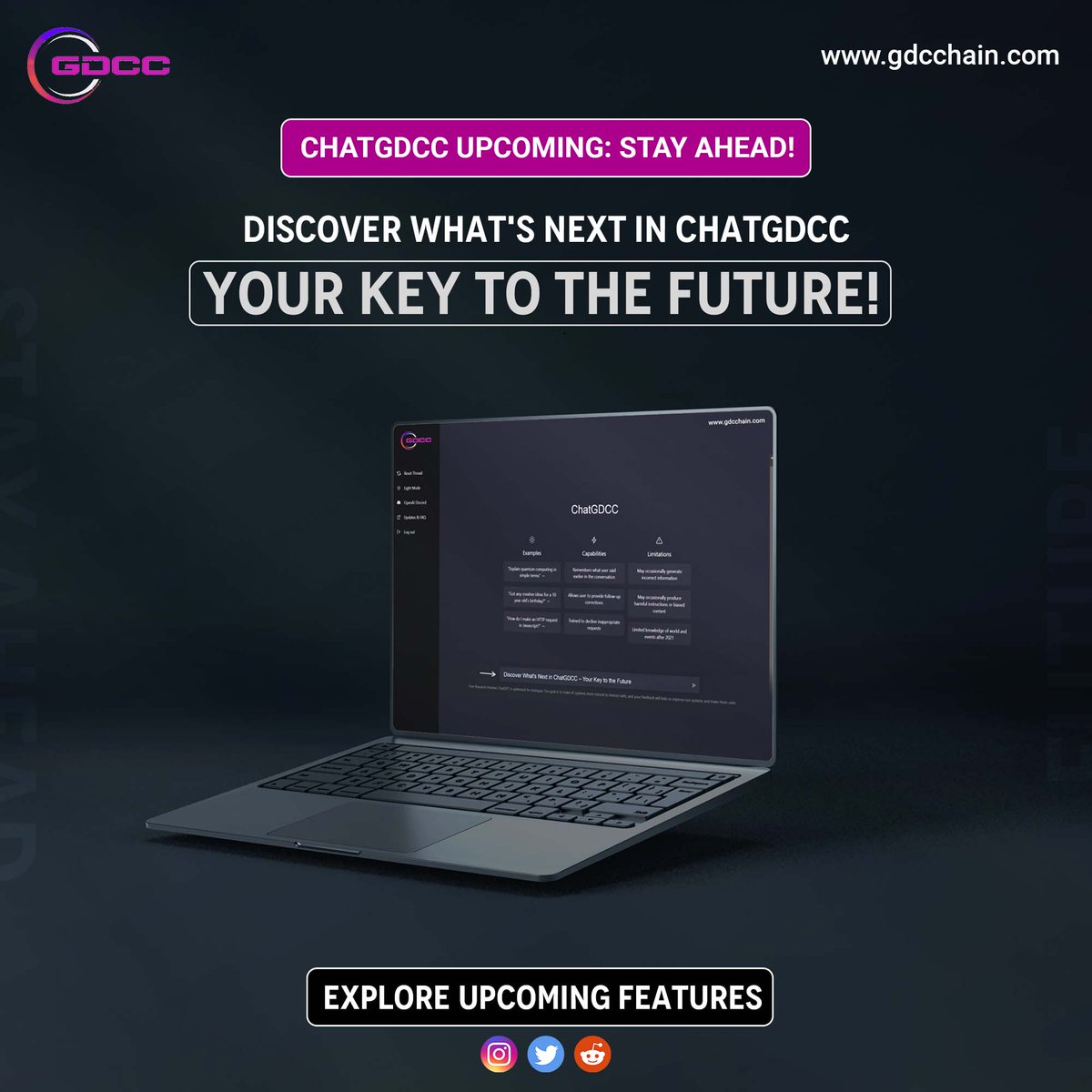 cluster_coin's tweet photo. Big News from #GDCC Blockchain! Get ready for the future of #crypto with #ChatGDCC β our AI-powered crypto companion! Exciting updates coming soon! Stay tuned for a game-changing addition to the GDCC #Blockchain family. #GDCCBlockchain #GDCCScan #GDCCHAIN #ChatGDCC https://t.co/SaqGlR71cF