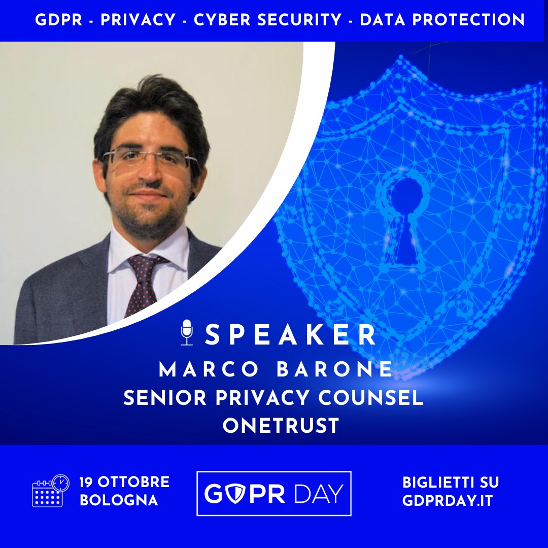 🌏 Al #GDPRDay, #trasferimento internazionale di #dati con <a href="/OneTrust/">OneTrust</a>
➡ Valutazione dell’impatto del trasferimento #TIA
➡ #datadiscovery per semplificare i processi
➡ Ridurre i rischi ed essere compliant

Riserva ora il tuo posto!
📅 19 Ottobre  #Bologna
gdprday.it/registrazione/