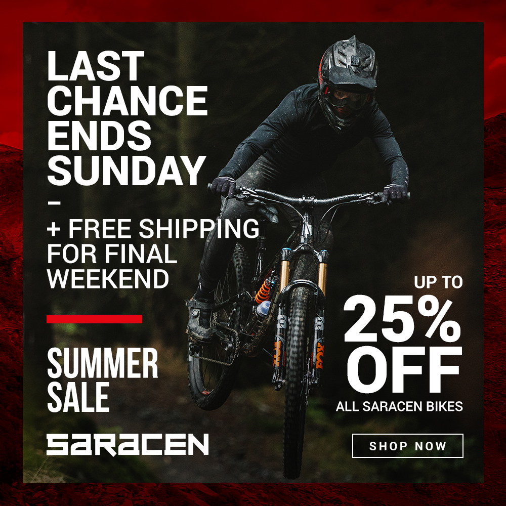 SaracenBikes's tweet photo. Last orders please! ๐
This weekend is your last chance to grab a deal in our epic summer sale. With up to 25% off and free shipping across the range, your new bike is just a few clicks away ๐
Take a look here: https://t.co/o5WNZhCuv0
#SaracenBikes #SummerSale #MTB #DHMTB https://t.co/jj0iBcjpaY