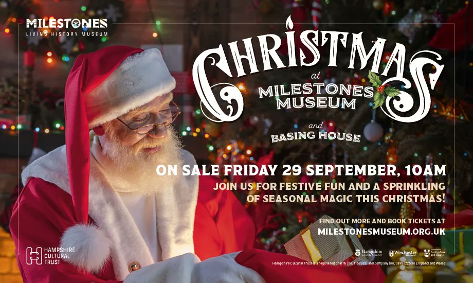 Basing House (@basinghouse) on Twitter photo ⭐ EXCITING ANNOUNCEMENT! ⭐ Following sell-out success last year, we're giving you two weeks' notice that ours and <a href="/MilestonesHCT/">Milestones Museum</a>'s Christmas events will go on sale Friday 29 September, 10am!
You'll want to act quick before tickets are gone - be sure to set your alarms! ⏰ ⭐ EXCITING ANNOUNCEMENT! ⭐ Following sell-out success last year, we're giving you two weeks' notice that ours and <a href="/MilestonesHCT/">Milestones Museum</a>'s Christmas events will go on sale Friday 29 September, 10am!
You'll want to act quick before tickets are gone - be sure to set your alarms! ⏰