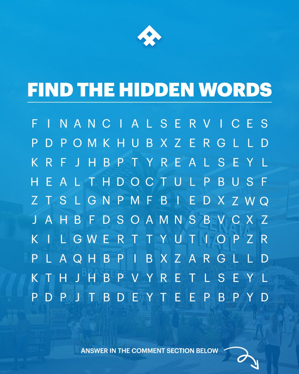 alfuttaim's tweet photo. Find the hidden words that are based on our sectors at Al-Futtaim Group! Leave a comment in the comment section below. 💙
#EnrichingEveryday #AlFuttaimGroup https://t.co/eDkUwUnn1E
