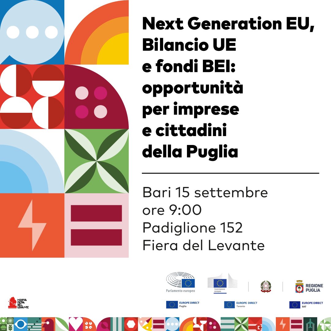 Europarl_IT's tweet photo. “Non possiamo sprecare le risorse a disposizione. Occorre tutelare il PNRR e le sue potenzialità, promuovere la capacità di ridurre i divari territoriali e sociali, usando bene gli strumenti a disposizione. La @RegionePuglia è all’avanguardia su questo” 
@pinapic @FieraDelLevante https://t.co/ouKIiAT4QM
