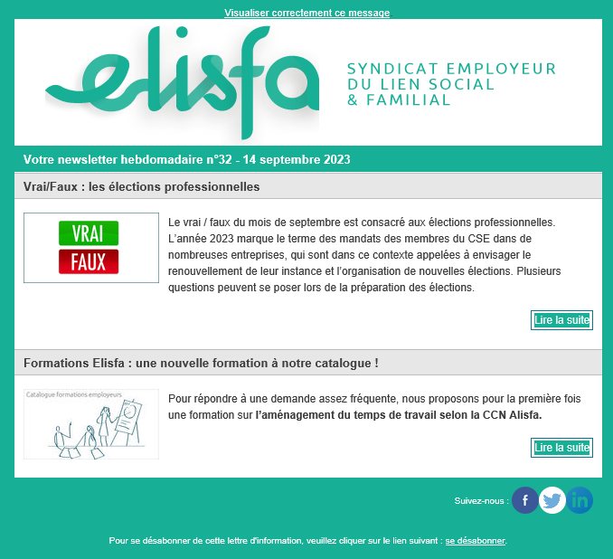 [News hebdo] De nouvelles actualités vous attendent sur le elisfa.fr