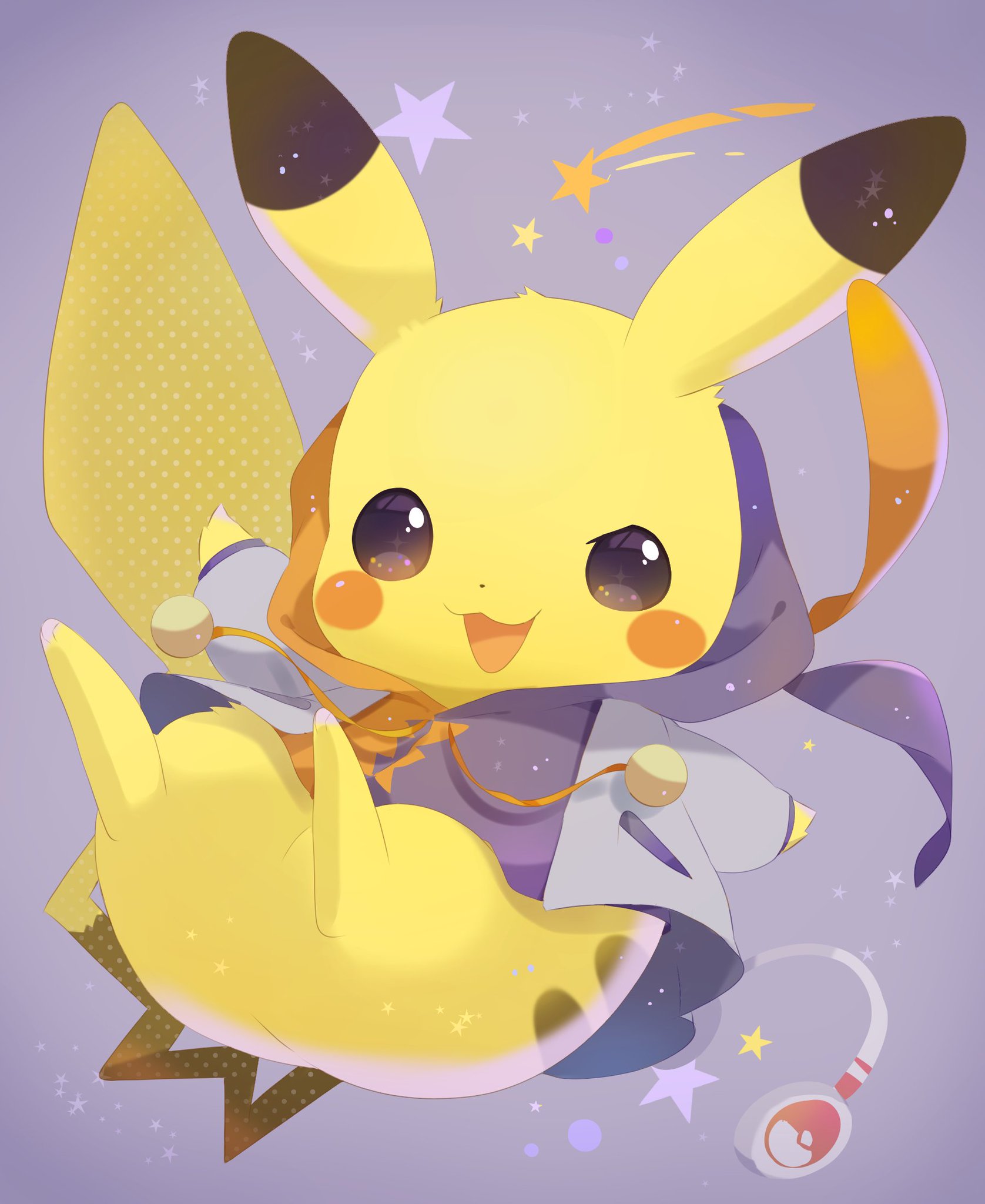 ポケモンイラスト カラフルデザイン むちむちピカチュウ(Chonky Pikachu) #ポケモン #pokemon