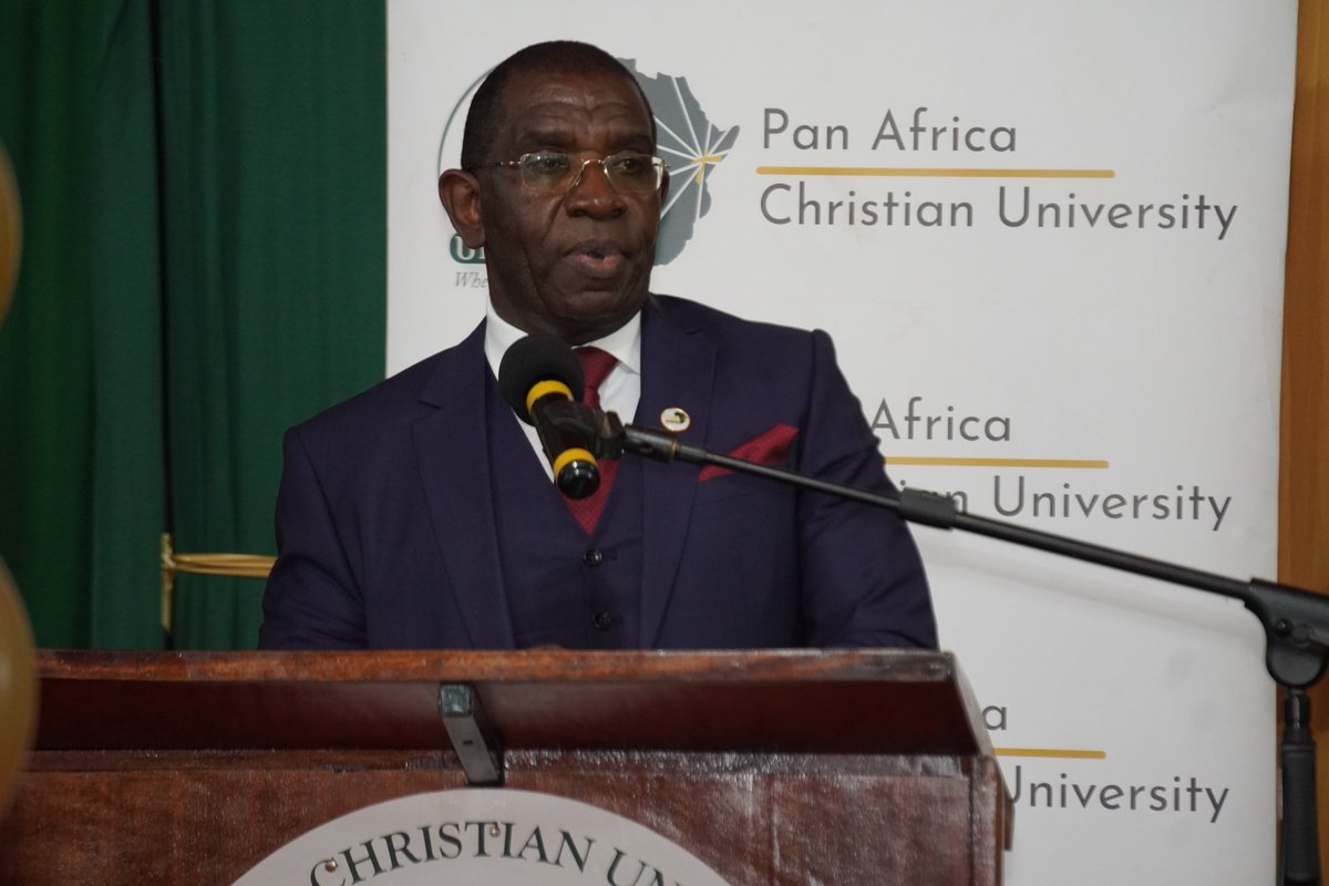 PACUniversityKE's tweet photo. Happening Now: Speeches by the Vice Chancellor, Prof. Margaret J. Muthwii, and the Vice Chancellor Designate, Prof. Dionysious Kiambi. #PACUniversity #PACITSS #AcademicExcellence https://t.co/ayHvIINtJo