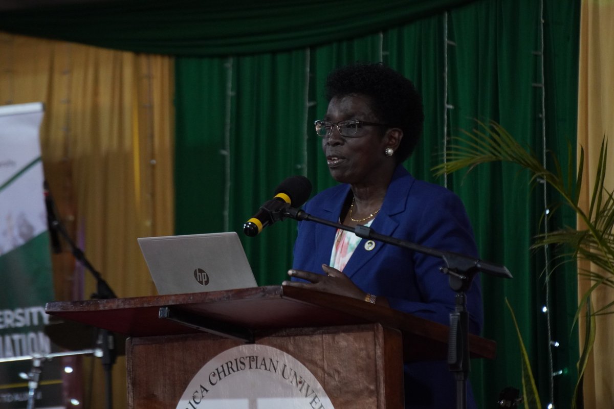 PACUniversityKE's tweet photo. Happening Now: Speeches by the Vice Chancellor, Prof. Margaret J. Muthwii, and the Vice Chancellor Designate, Prof. Dionysious Kiambi. #PACUniversity #PACITSS #AcademicExcellence https://t.co/ayHvIINtJo