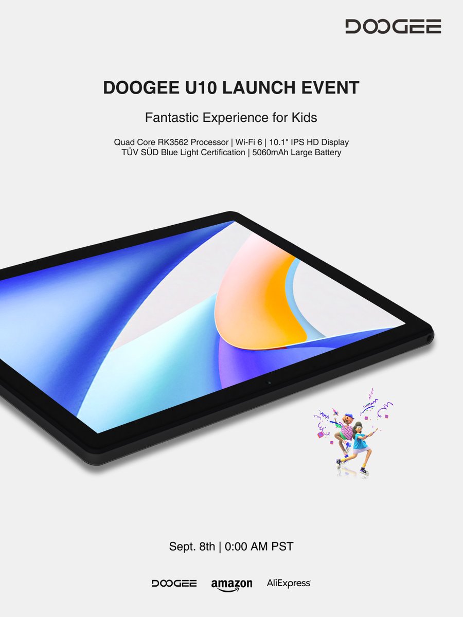 DOOGEE_official's tweet image. Fantastic Experience for Kids🎒 - Say Hi to our U series and #DoogeeU10 !!!

#Doogee #studenttablet #tablet #Android #TabletForSchool #tabletforkids