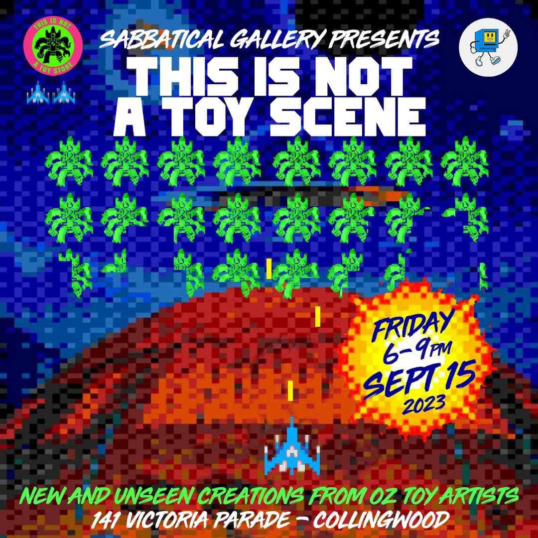 My entry for This Is Not A Toy Scene’s show at Sabbatical Gallery in Collingwood, Melbourne, Australia, opening tonight. This #StarWars #PacMan mash up is made with a cheap frame, cheap foam, miniture Bandai kits &amp; <a href="/smspaints/">The Scale Modellers Supply</a>. #ToyArt