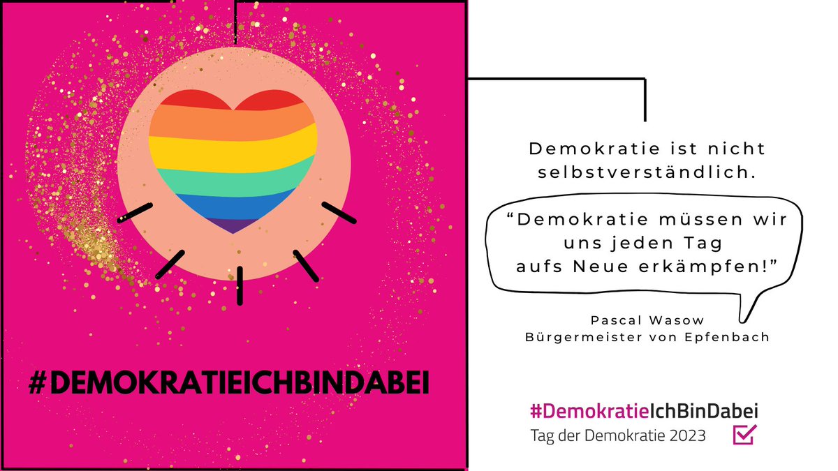 Justi_BW's tweet image. "#Demokratie müssen wir uns jeden Tag aufs Neue erkämpfen", so Bürgermeister @PascalWasow aus #Epfenbach im Onl.-#Dialogforum d. Kamp. #DemokratieIchBinDabei. Demokratie bleibt eine Herausforderung - aber wir stellen uns ihr #gemeinsam! Mit d. #Jugend für eine nachhalt. #Zukunft!